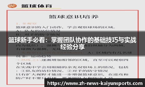 篮球新手必看：掌握团队协作的基础技巧与实战经验分享