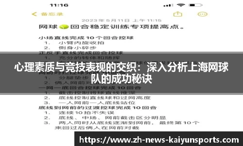 心理素质与竞技表现的交织：深入分析上海网球队的成功秘诀